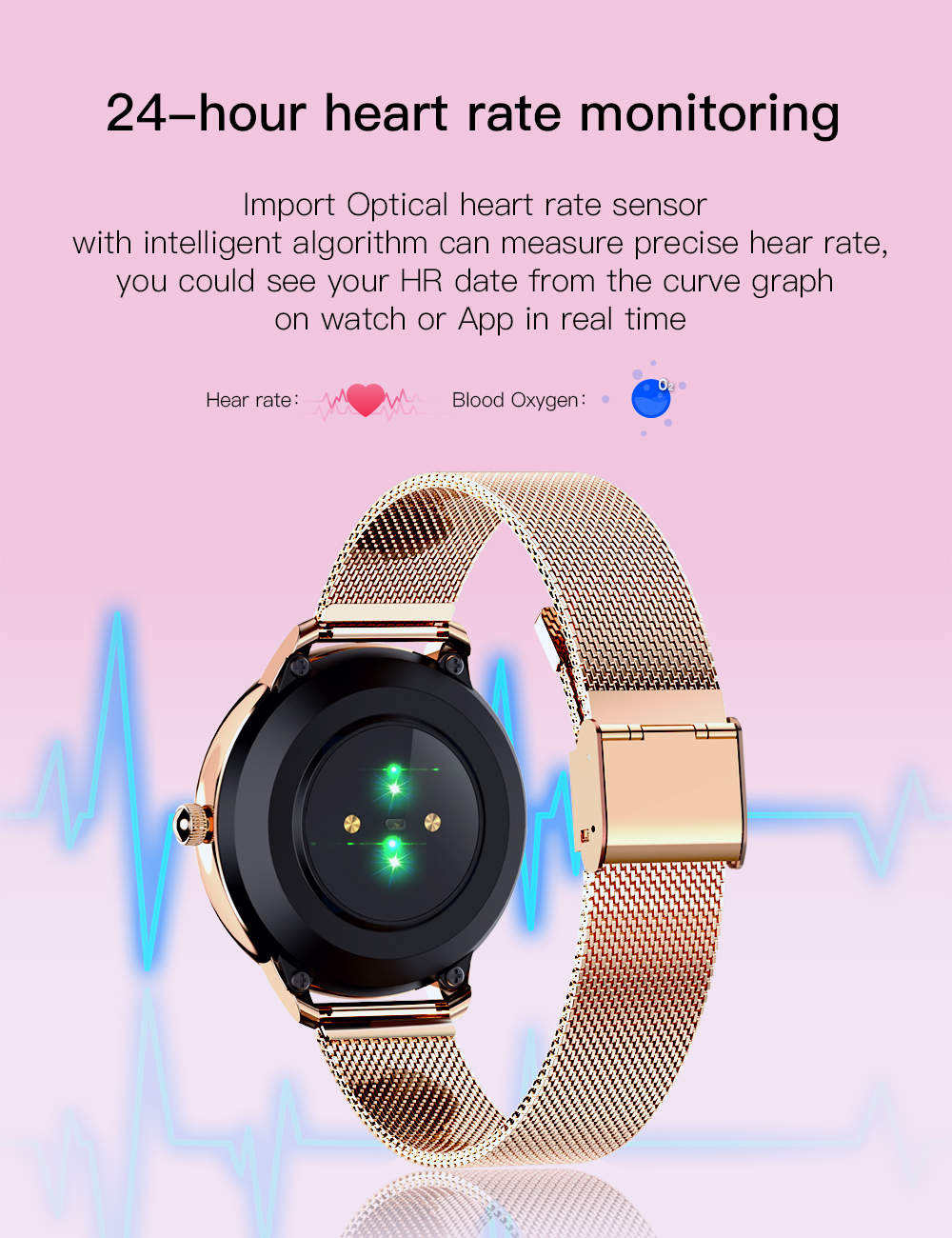 SN91 Smart Watch Full Circle Female Physiological Blood Pressure Monitoring Sports Waterproof Bluetooth Bracelet - V.I.P Digital Presence