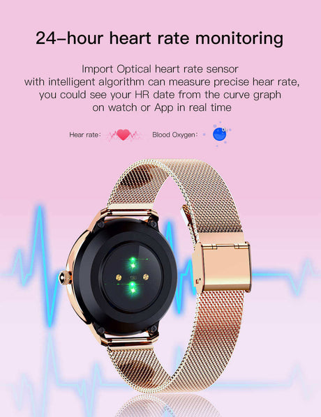 SN91 Smart Watch Full Circle Female Physiological Blood Pressure Monitoring Sports Waterproof Bluetooth Bracelet - V.I.P Digital Presence