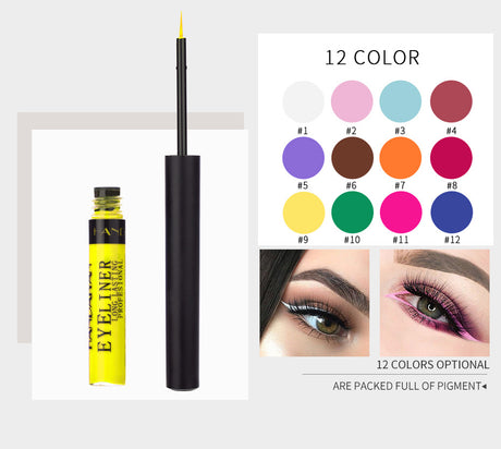 HANDAIYAN FDA Approved Color Matte Eyeliner Liquid Imitation Water 12-Pack - V.I.P Digital Presence