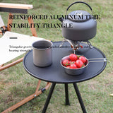 Muebles de exterior para balcón, ligeros, portátiles, de aluminio, altura ajustable, pequeños, redondos, plegables, para picnic y camping.
