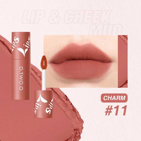 O. TWO. O Lip Clay Matte Face Lip And Cheek Dual-Use Powder Blusher Lipstick Air Lip Glaze Does Not Stick To Cup Lip Color 9144 - V.I.P Digital Presence