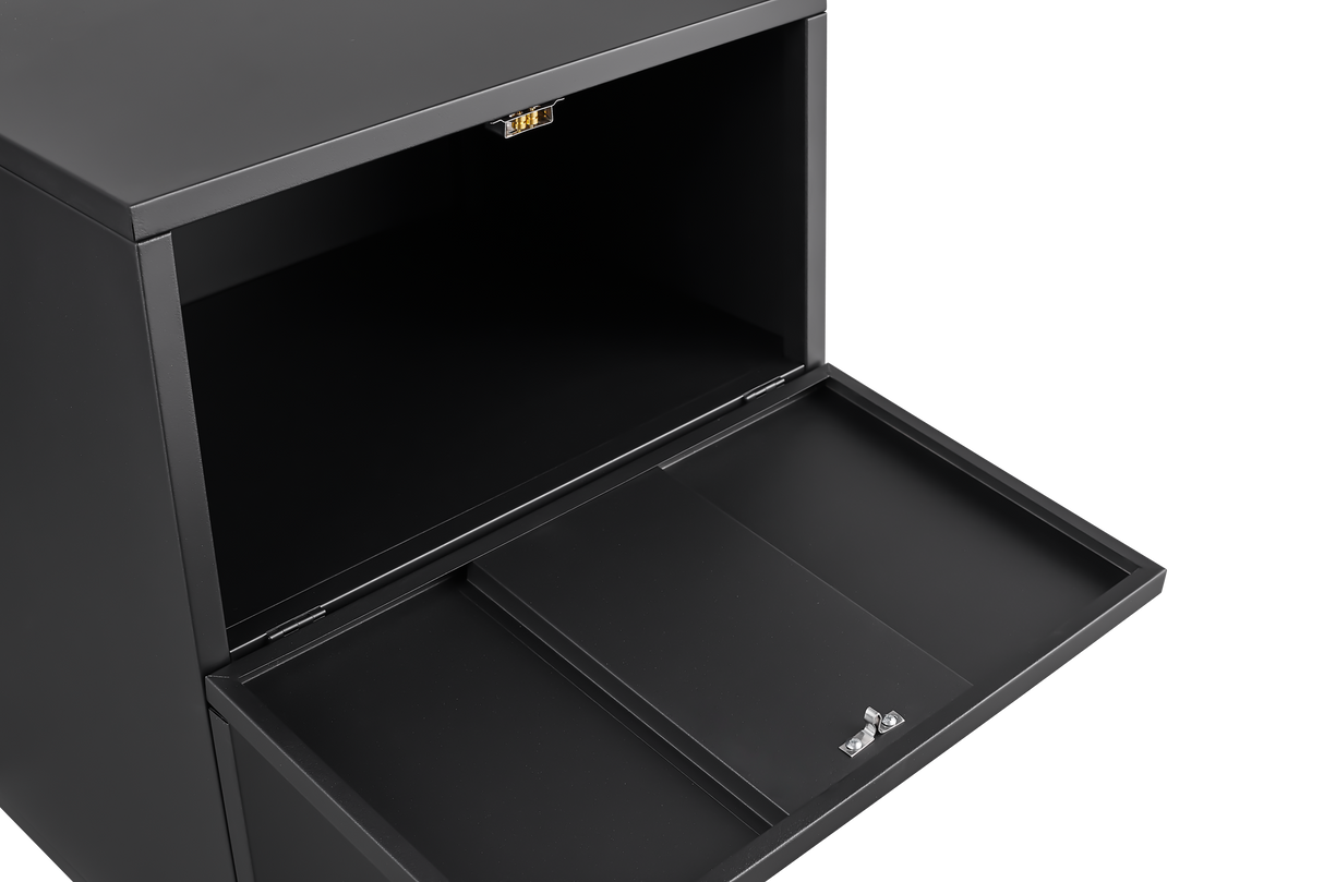 Office furniture Copier Cabinet black 2 door steel copier stand mobile pedestal file Printer Stand - V.I.P Digital Presence