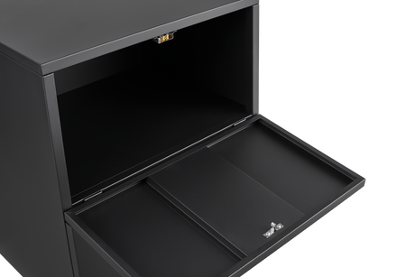 Office furniture Copier Cabinet black 2 door steel copier stand mobile pedestal file Printer Stand - V.I.P Digital Presence