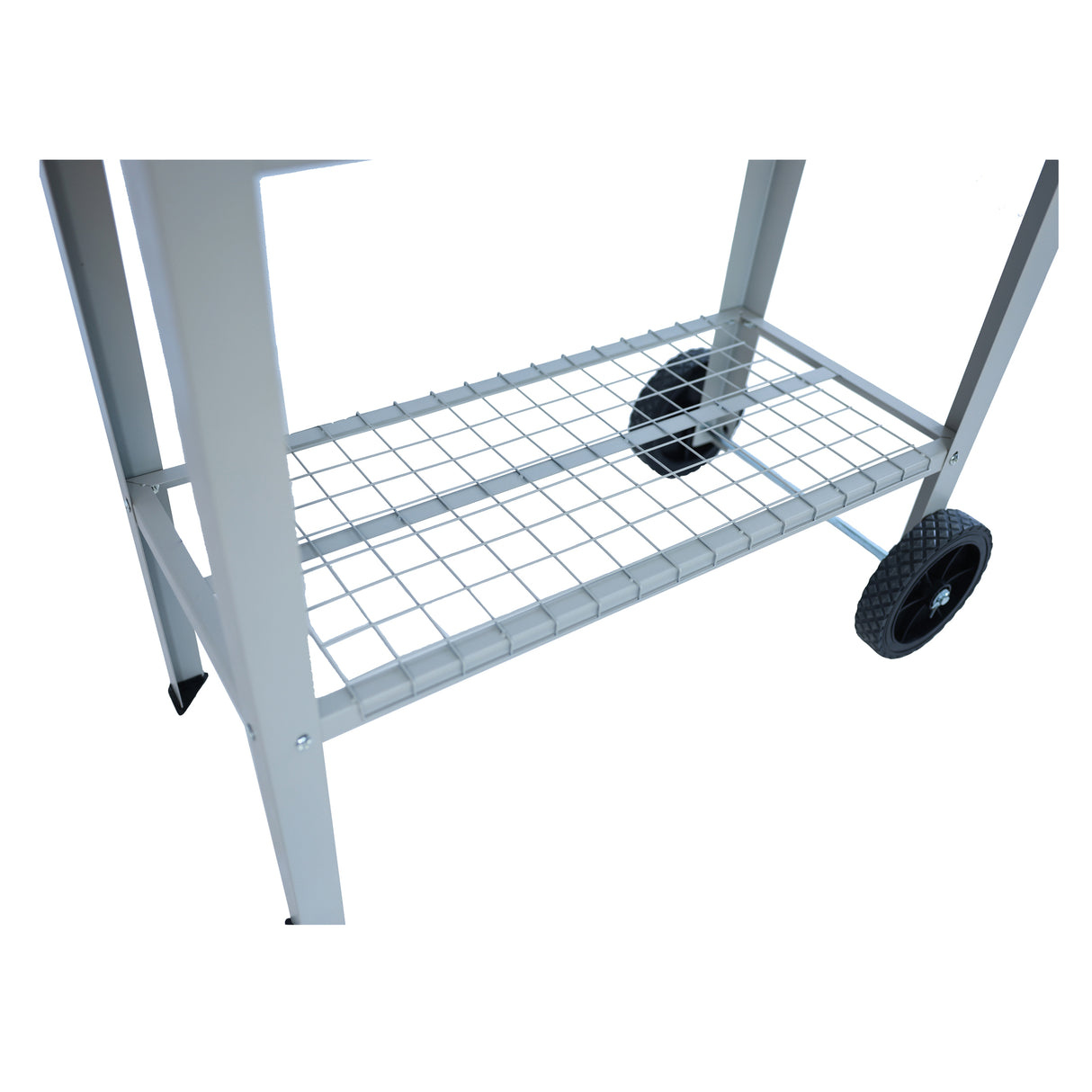 Aveyas mobile metal elevated garden bed cart, with legs, elevated flowerpot box with wheels (gray) - V.I.P Digital Presence