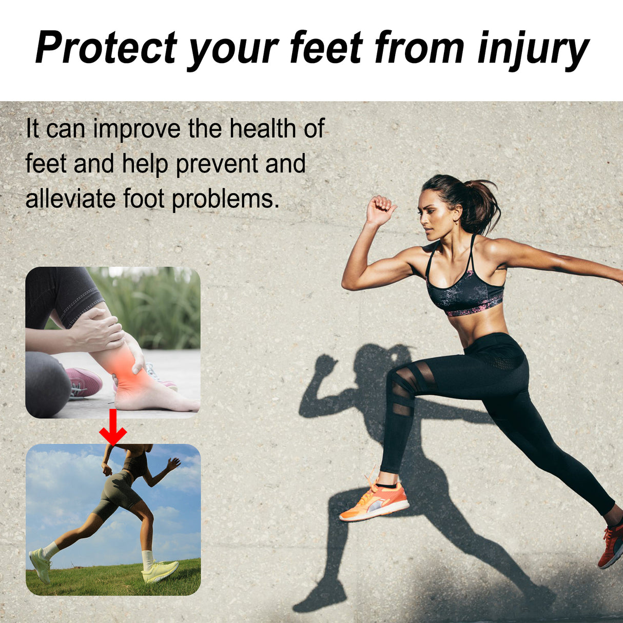 HOUKEA Ultra Performance Boost Insoles, Soft And Comfortable Elastic Insoles For Outdoor Sports Running Wear Resistant Non-Slip Care Insoles