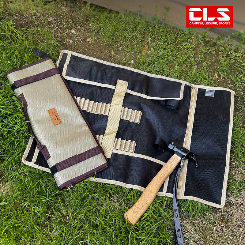 Bolsa de clavos para acampar al aire libre, bolsa de herramientas sencilla, bolsa de clavos para campamento, bolsa de almacenamiento, tienda de campaña, martillo de clavos, bolsa de almacenamiento portátil grande 