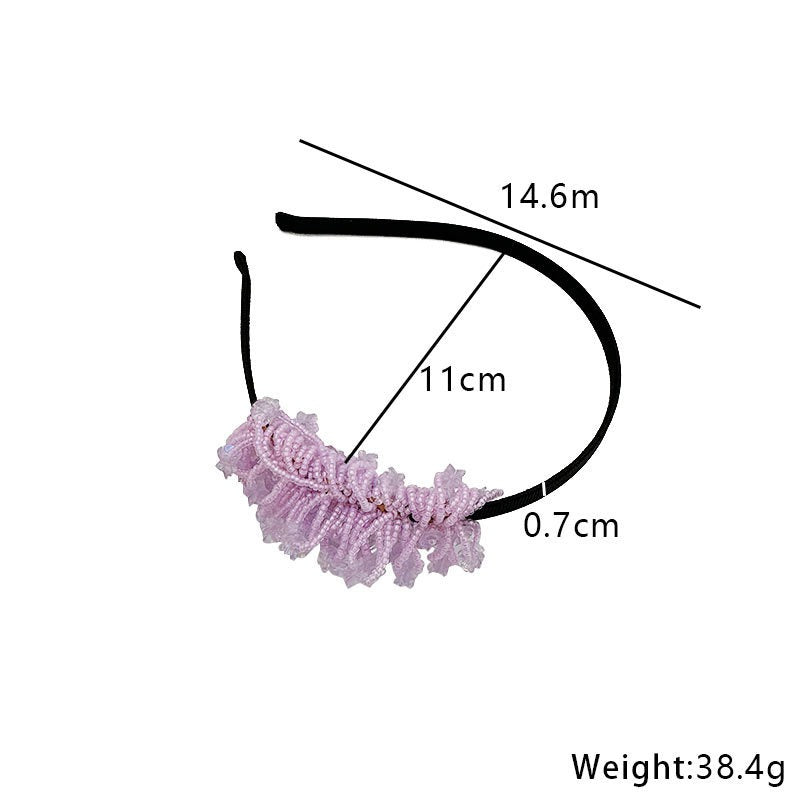 Handmade rice bead tassel flower side hair hoop for women - V.I.P Digital Presence