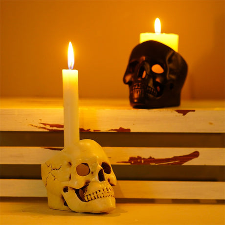 Hollow skull candle holder desktop storage ornament - V.I.P Digital Presence