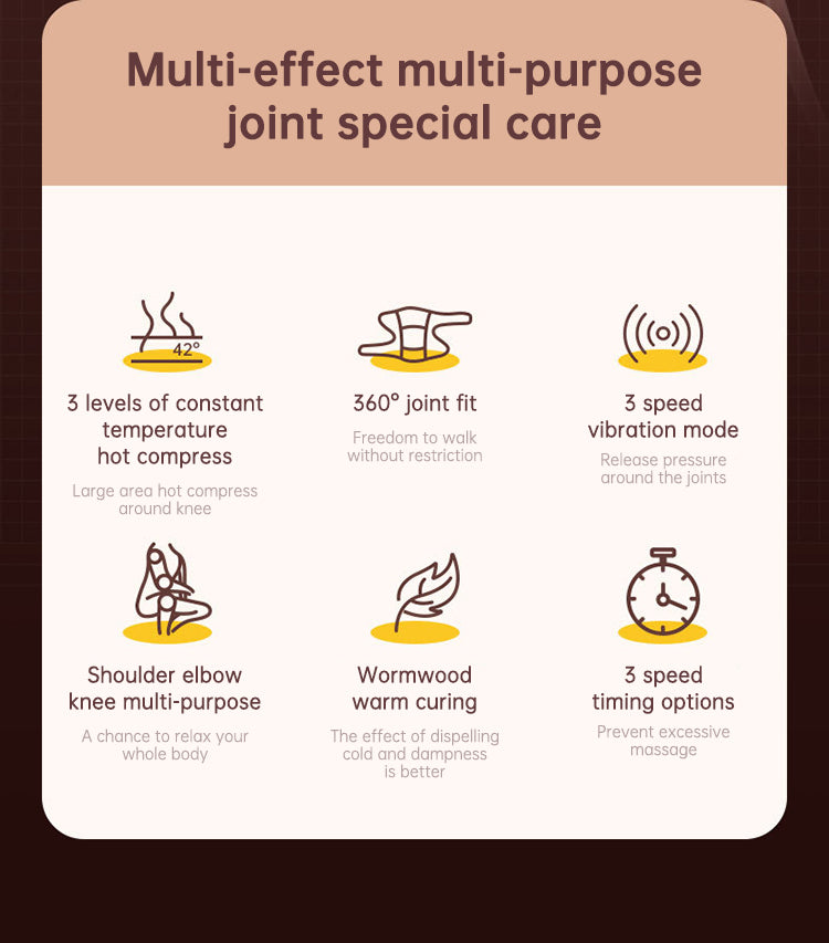 Electric heating knee massage instrument, vibration moxibustion, shoulder and elbow joint pain, hot compress knee massager for old cold legs - V.I.P Digital Presence