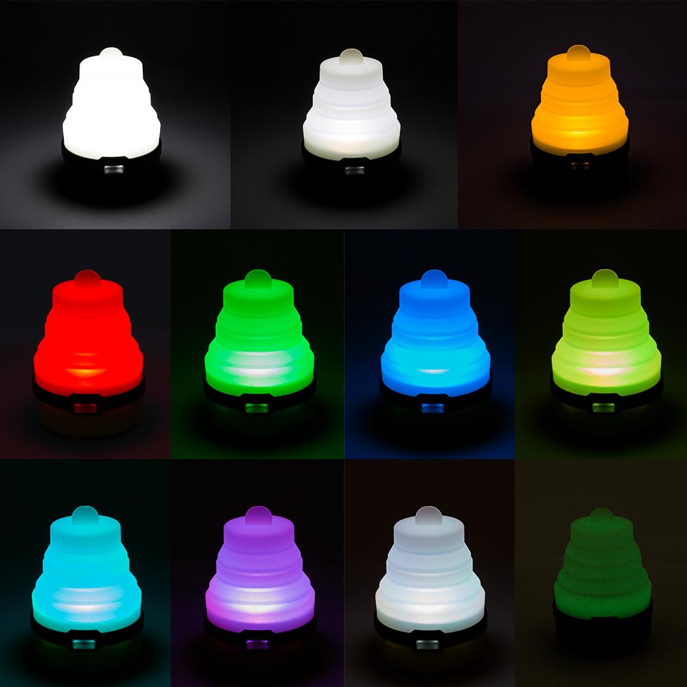 Retractable Camping Light LED Flashlight Portable Lantern 4 Modes Mini Hook Hanging TentEmergencyTorch Outdoor