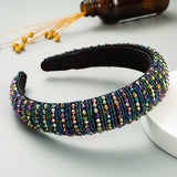 Hair Hoop Hand Woven Beaded Head Hoop Female Baroque Sponge Hair Bundle Korean Style Of The Net Red Face Wash Hair Accessories - V.I.P Digital Presence