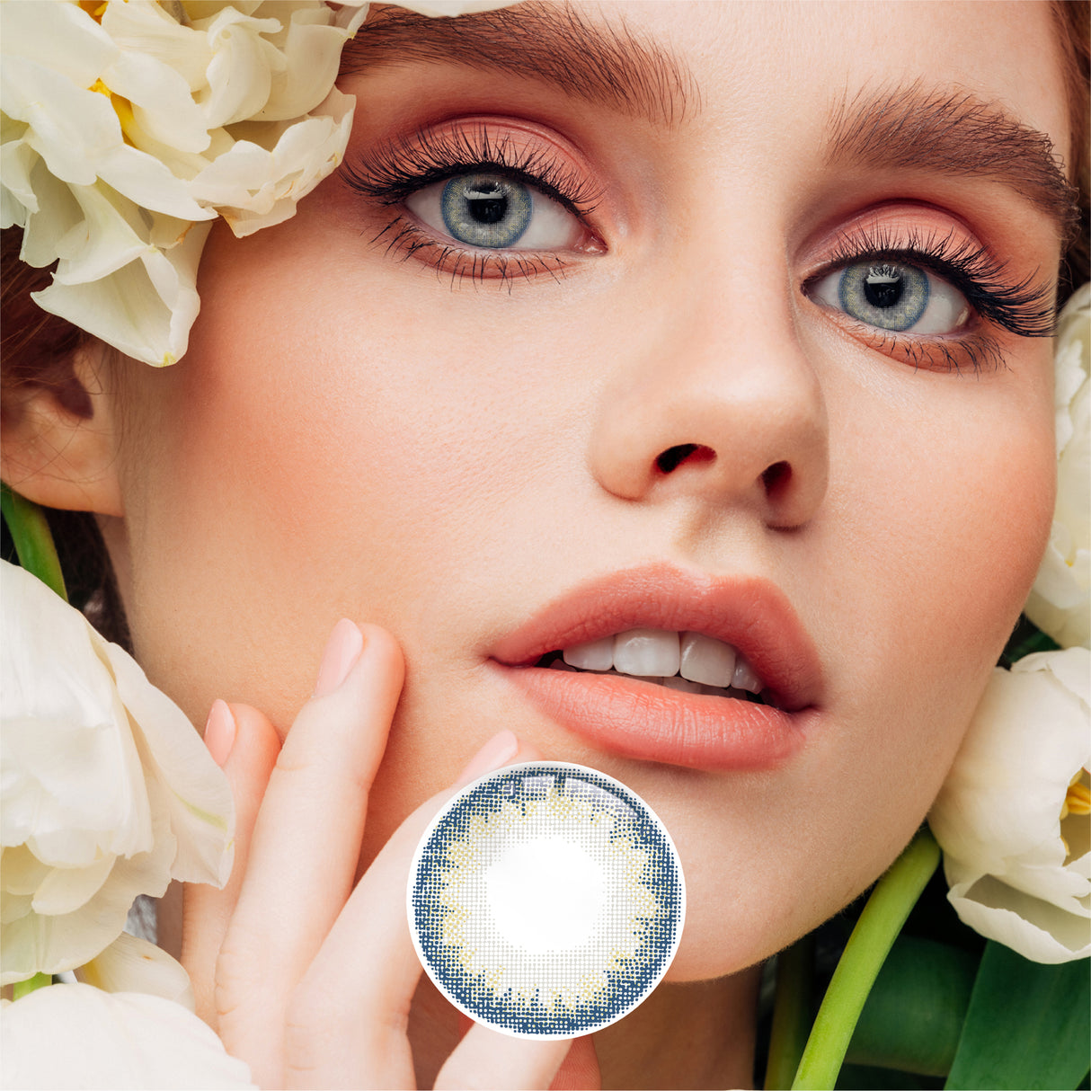 1Pcs FDA Certificate Eyes Beautiful Pupil Colorful Girl Cosplay Contact Lenses Blue(0-600°） - V.I.P Digital Presence