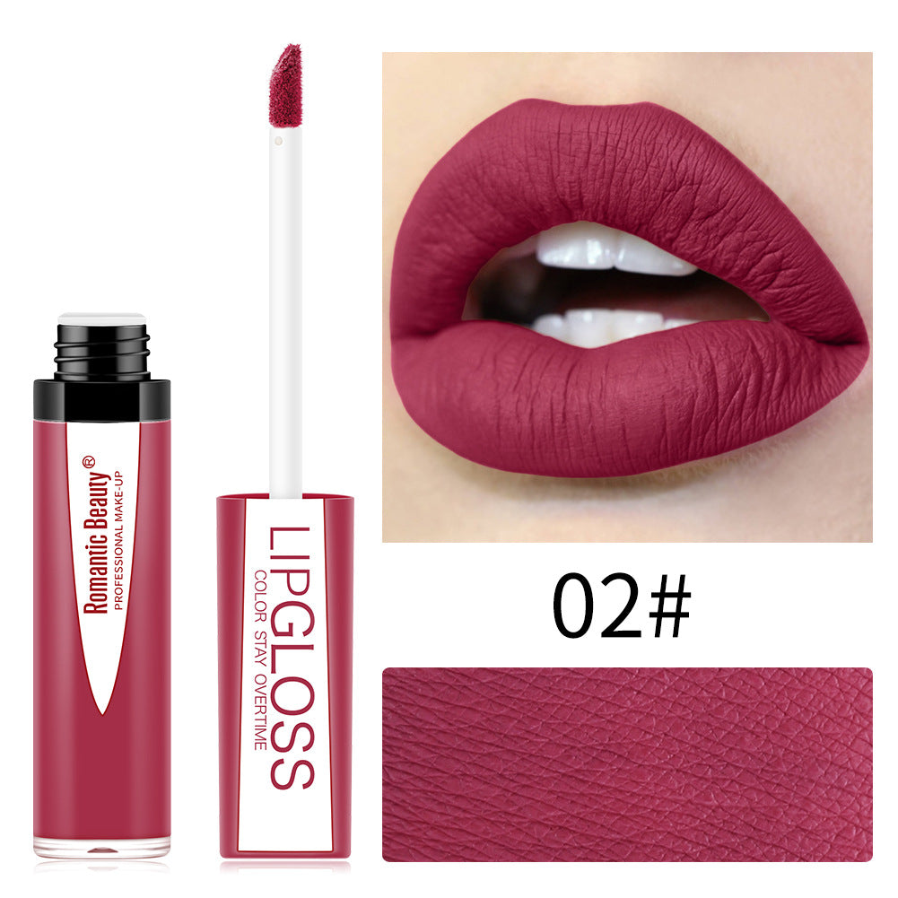 Romantic Beauty Waterproof Non-Stick Lip Glaze Portable Matte Texture Lip Gloss - V.I.P Digital Presence