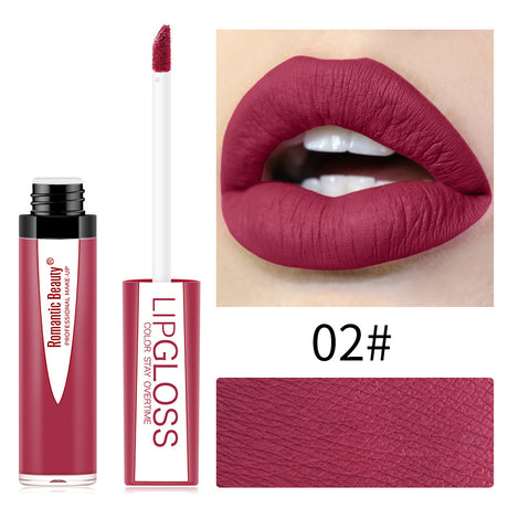 Romantic Beauty Waterproof Non-Stick Lip Glaze Portable Matte Texture Lip Gloss - V.I.P Digital Presence