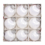 Christmas balls, silk balls, winding balls, painted balls, 8cm, 9pcs, boxed Christmas decorations - V.I.P Digital Presence