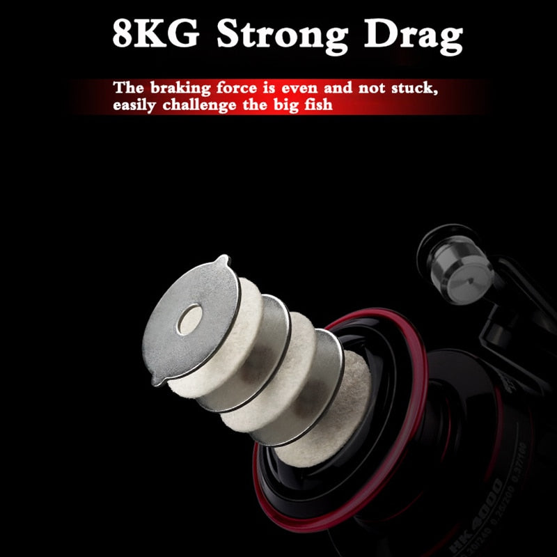 New Fishing Reels 1000-7000 Metal Spool 8kg Drag Power 5.2:1 Gear Ratio Spinning Reel Carp Fishing Reels For Saltwater Sea - V.I.P Digital Presence