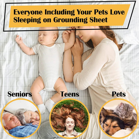 Grounding Sheet   Mat  Earthing Fitted Bedsheet Silver Fiber Conductive Organic Grounding Mat Radiation Anti-Static 60*265CM - V.I.P Digital Presence
