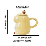 Fun 3D Capybara Mug Pair：3D capybara - designed mugs with handles & lids. A wonderful gift choice for girls. - V.I.P Digital Presence