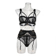 New Mesh Perspective Temptation Metal Chain Interwoven Splicing Hollow Bra Sexy Sex Underwear - V.I.P Digital Presence