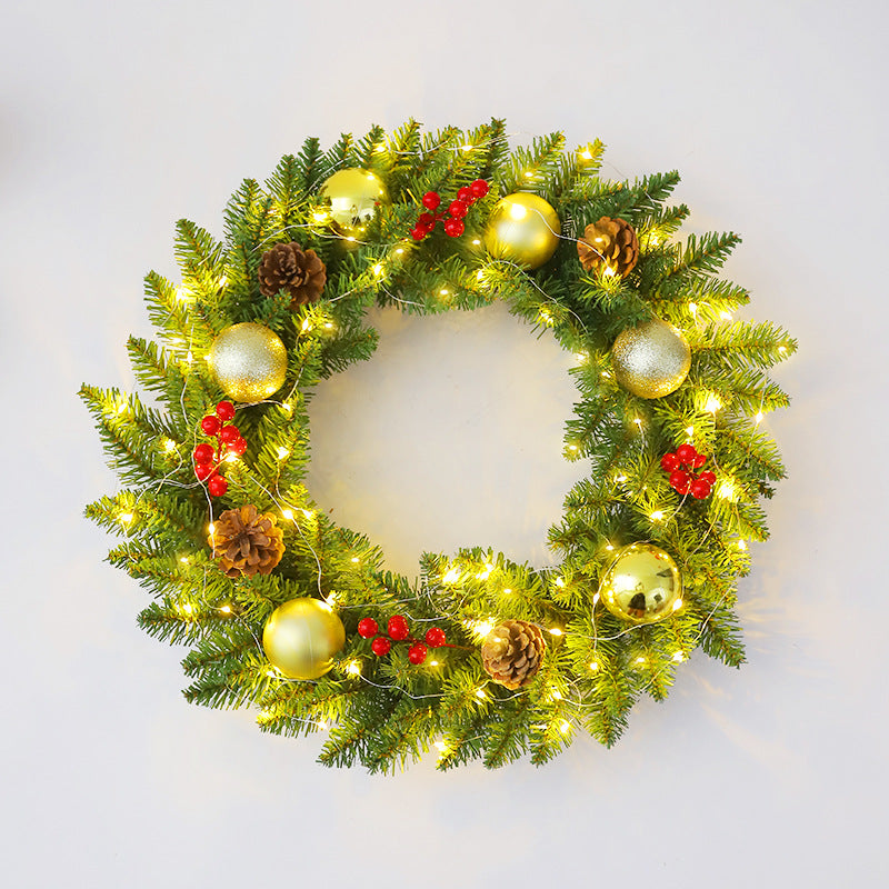 Christmas wreath rattan 30/40/50/60cm Christmas decoration wreath door hanging scene - V.I.P Digital Presence