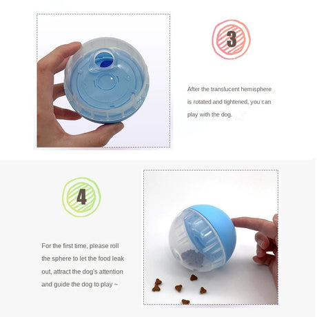 Pet Feeder Wobble Bowl Dog Food Dispensing Ball Chew-Resistant Intelligent Training Toy Cat and Dog Play Ball - V.I.P Digital Presence