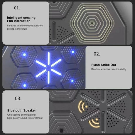 Smart Music Boxing Machine Wall Mounted Bluetooth Smart Fun Punch Boxing Trainer Wall Target Punching Pads Suitable For Home - V.I.P Digital Presence