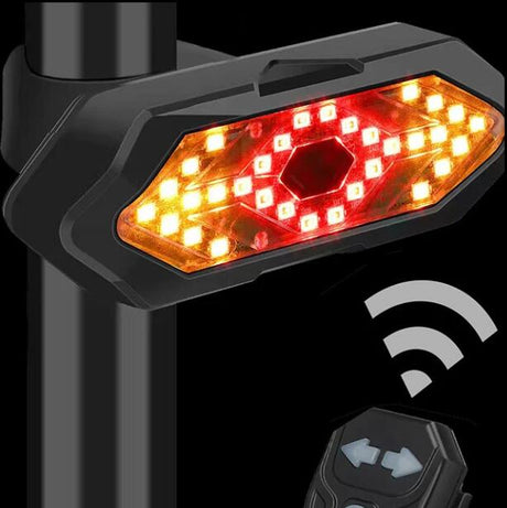 Bike Turn Signal Light Remote Control Bicycle Direction Indicator MTB LED Rear Rechargeable Steering Taillight with Horn - V.I.P Digital Presence