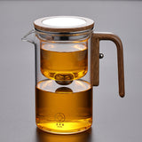 Tea teapot tea separation elegant cup all glass heat-resistant filter tea brewing Kung Fu tea set magnetic suction tea cup - V.I.P Digital Presence