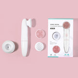 2-Speed 2-In-1 Silicone Facial Cleanser Sonic Vibration Face Wash Brush Electric Face Wash Pore Cleanser - V.I.P Digital Presence