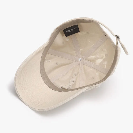 Distressed Adjustable Cotton Baseball Cap - V.I.P Digital Presence
