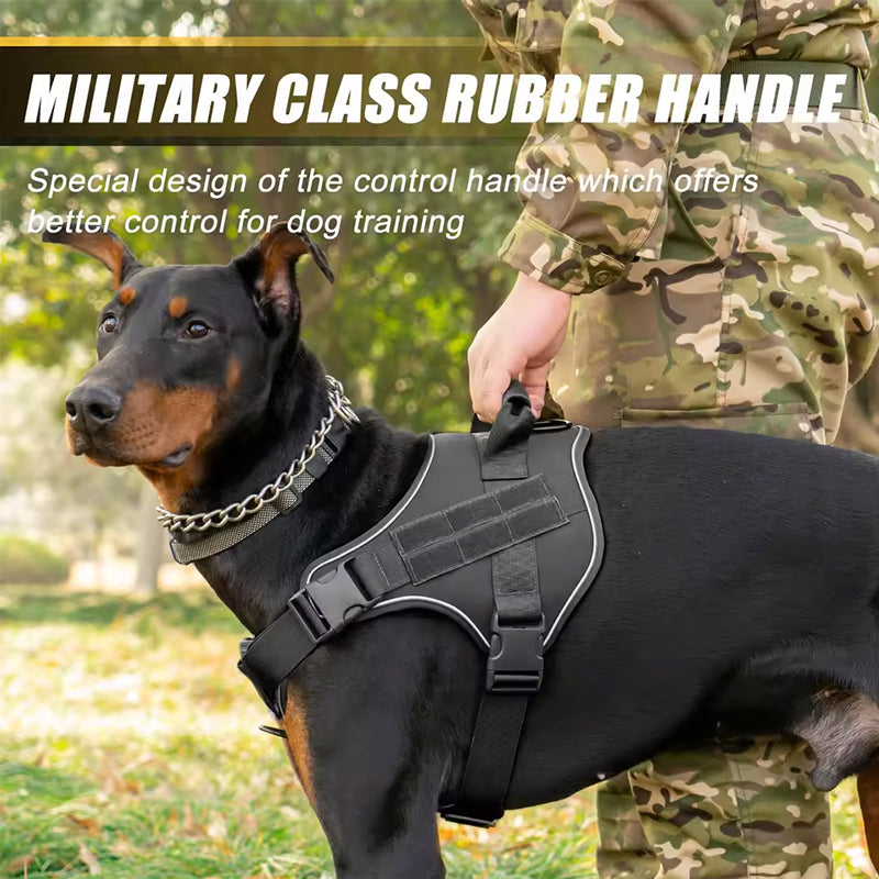 Tactical dog vest: for large dogs (German Shepherd, Golden Retriever) – training, military-style accessories. - V.I.P Digital Presence