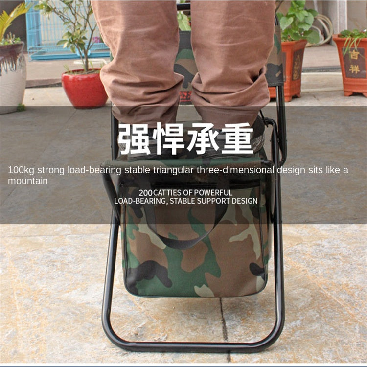 Outdoor Camping Folding Chair with Storage Backrest and Carrying Bag for Art Students' Sketching - V.I.P Digital Presence