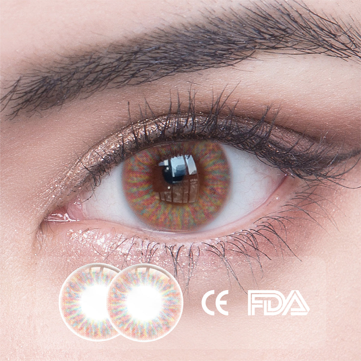 1Pcs FDA Certificate Eyes Beautiful Pupil Colorful Girl Cosplay Contact Lenses CHOCO - V.I.P Digital Presence