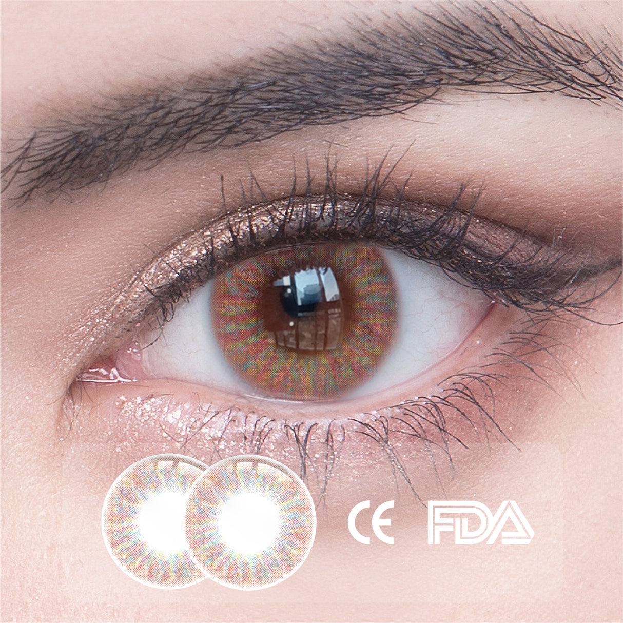 1Pcs FDA Certificate Eyes Beautiful Pupil Colorful Girl Cosplay Contact Lenses CHOCO - V.I.P Digital Presence