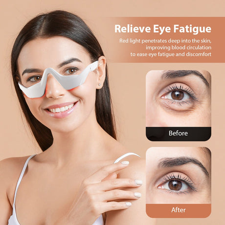 Microcurrent Massaging Eye Beauty Device with EMS and Red Light for Eye Massage and Dark Circle Reduction - V.I.P Digital Presence