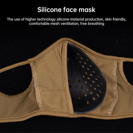 WoSporT shooting mask silicone mask tactical multifunctional cycling half face breathable face protection mask - V.I.P Digital Presence