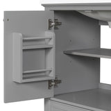 30inchgrey Bathroom Vanity with Sink ComboMulti-functional Bathroom Cabinet with Doors and Drawer Solid Frame and MDF Board - V.I.P Digital Presence