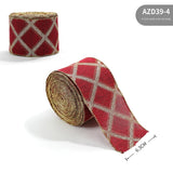 Christmas ribbon imitation linen ribbon decoration bow accessories snowflake Christmas ribbon in stock - V.I.P Digital Presence