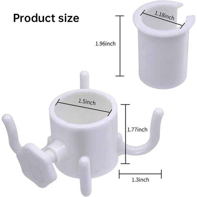 Portable Beach Umbrella Hook: 4-prong, universal for hats, bags, clothes; fits camping/beach umbrellas. - V.I.P Digital Presence