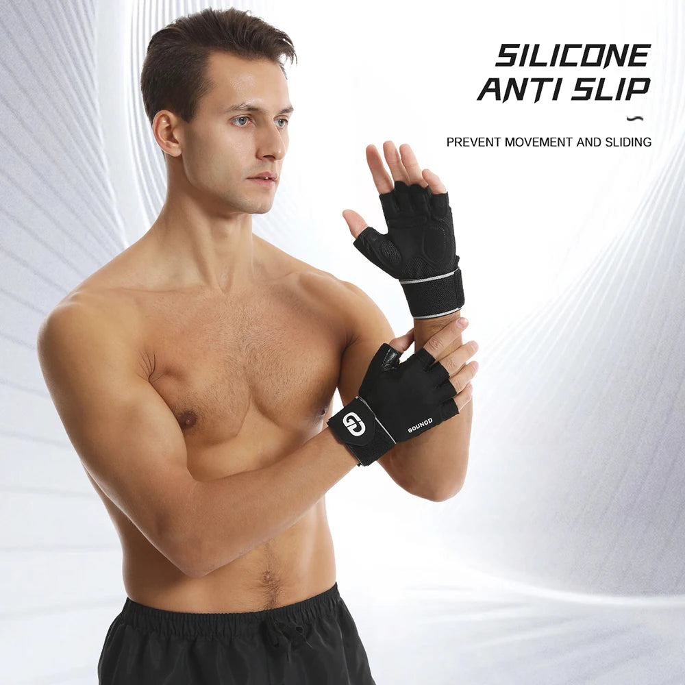 Fitness gloves with microfiber anti slip and wear-resistant design half finger gloves with straps ﻿ - V.I.P Digital Presence
