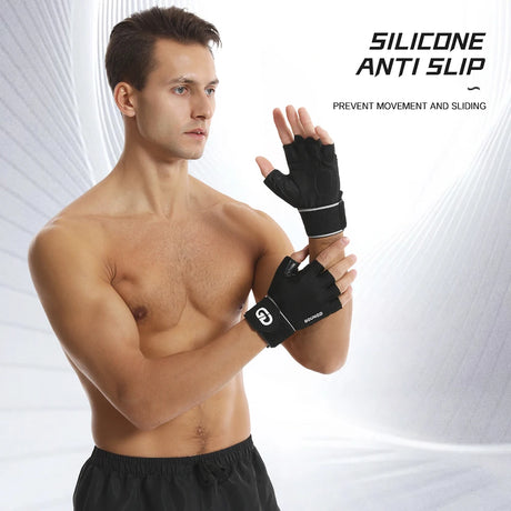 Fitness gloves with microfiber anti slip and wear-resistant design half finger gloves with straps ﻿ - V.I.P Digital Presence