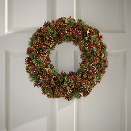 *CLEARANCE SALE* 18.5'' PINE CONE WREATH - V.I.P Digital Presence