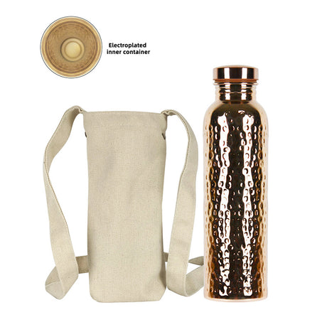 800ML Copper Hammer - Pattern Water Bottle: Leakproof, for Sports/Outdoor/Cycling/Gym/Fitness/Travel - V.I.P Digital Presence