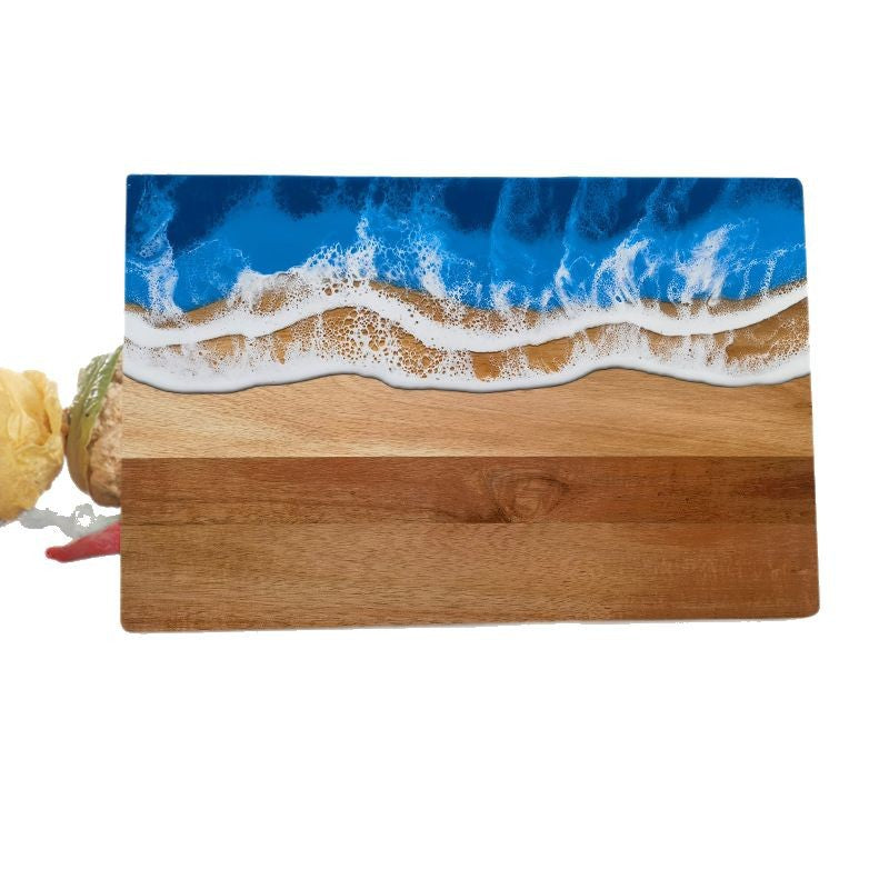 Wood and Resin Cutting Board Ocean Epoxy Resin Serving Cheese Board - V.I.P Digital Presence