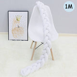 1Pcs 1M/2M/3M Baby Handmade Nodic Knot Newborn Bed Bumper Long Knotted Braid Pillow Baby Bed Bumper Knot Crib Infant Room Decor - V.I.P Digital Presence