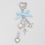 Little Fresh Love Bow Ribbon Keychain Sweet Wind Imitation Pearl Alloy Pendant - V.I.P Digital Presence