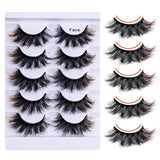 5 Pairs Of Colorful Fried False Eyelashes Multi Layer Thick Cross Mink Like Eyelashes - V.I.P Digital Presence