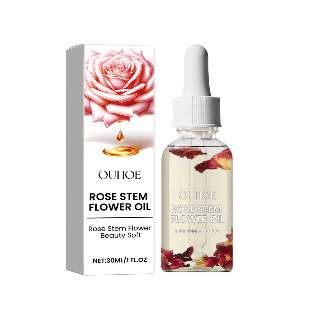 Rose Stem Flower Oil, Body Skin Massage Treatment Moisturizing And Firming Loose Skin Slimming Treatment Oil - V.I.P Digital Presence