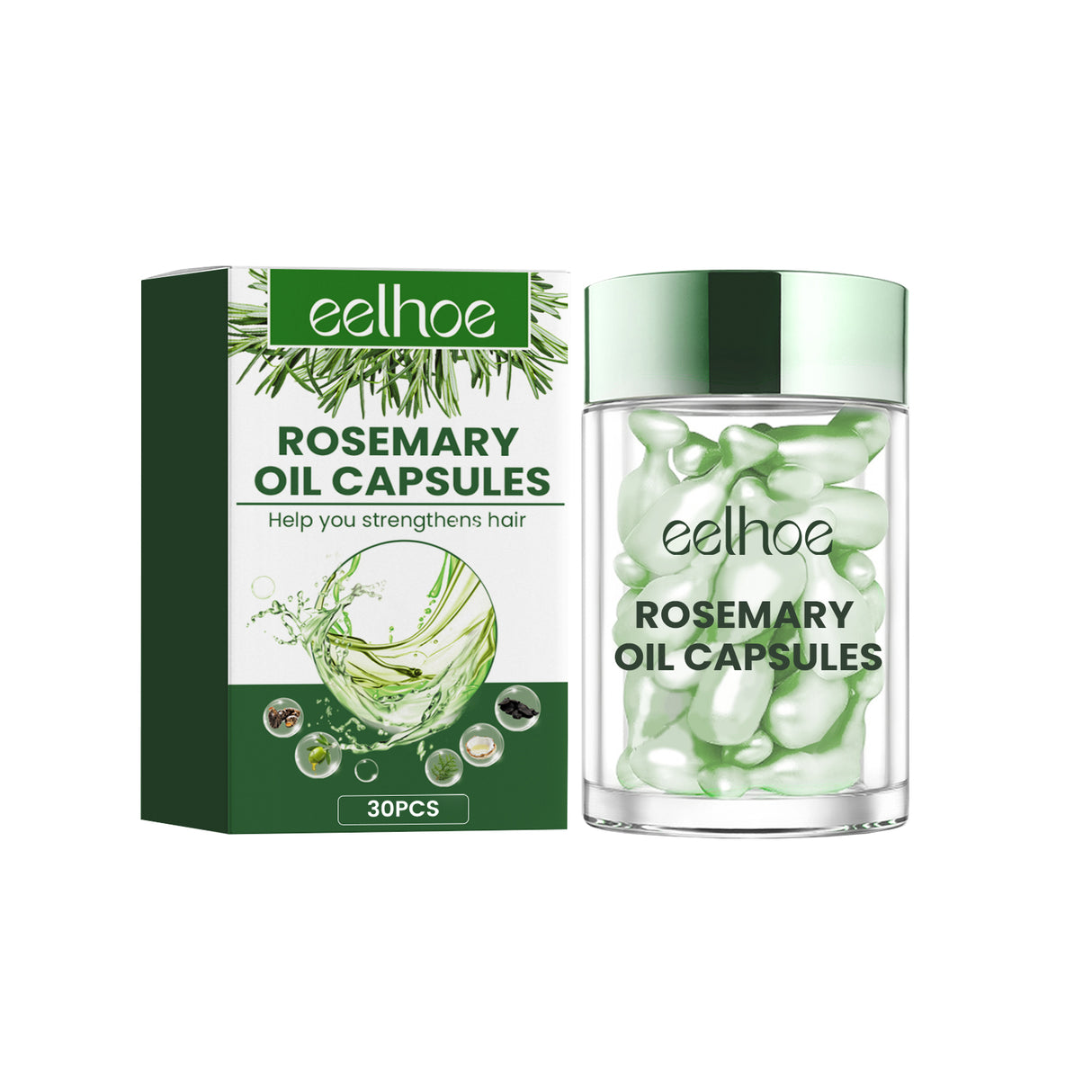 Rosemary Oil Capsules, Nourish Hair Roots Prevent The Loss Of Solid Hair And Hair Moisturizing Hair Care Essential Oil - V.I.P Digital Presence