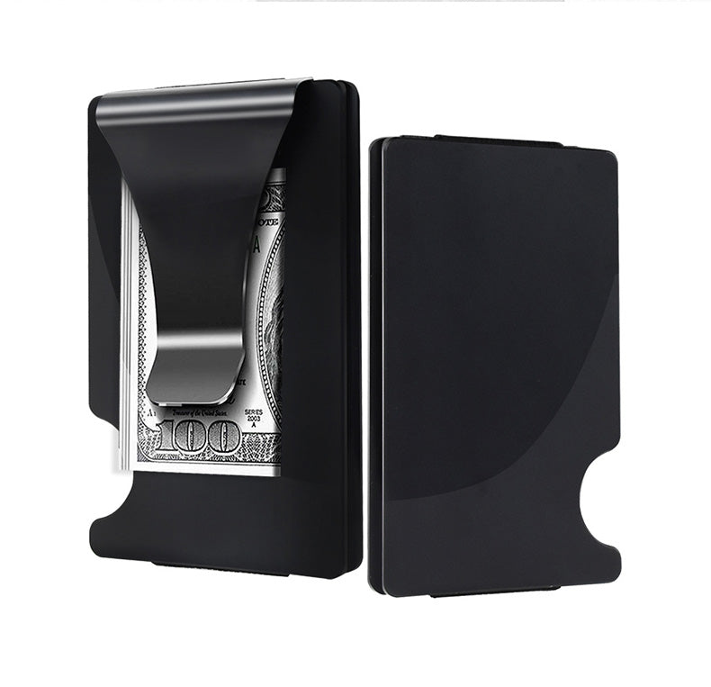 Men Card Holder Slim Carbon Fiber Credit Card Holder Metal Wallet Anti Scan Function Hold Card Coins Cash - V.I.P Digital Presence